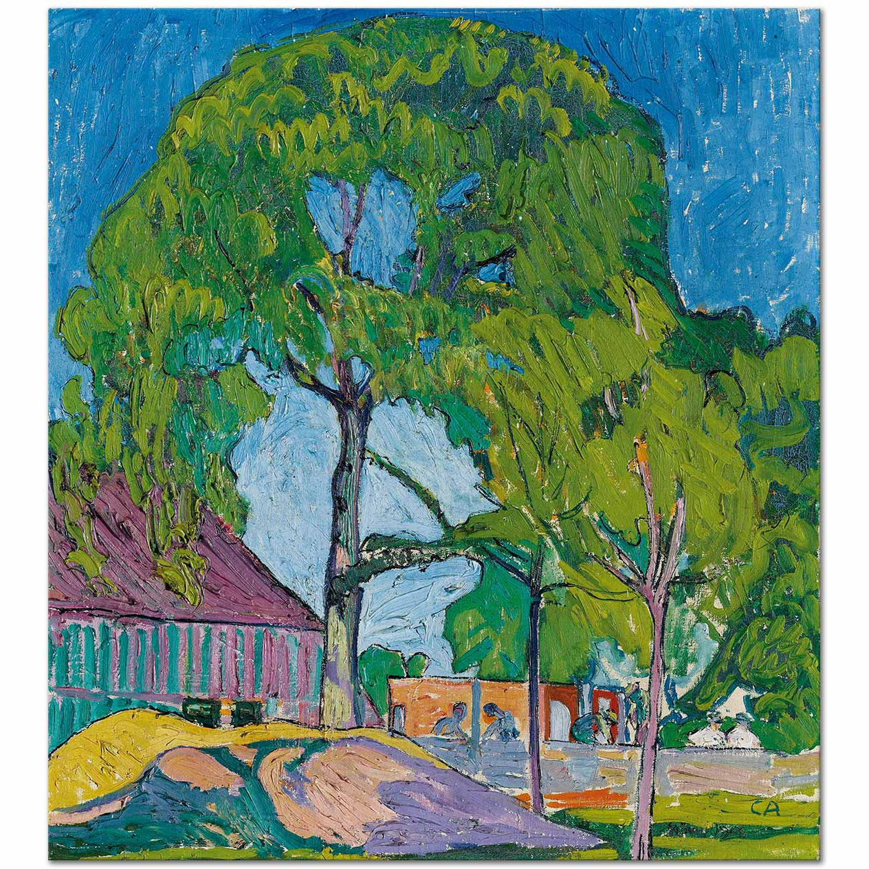Cuno Amiet Ev İnşaatı Kanvas Tablo