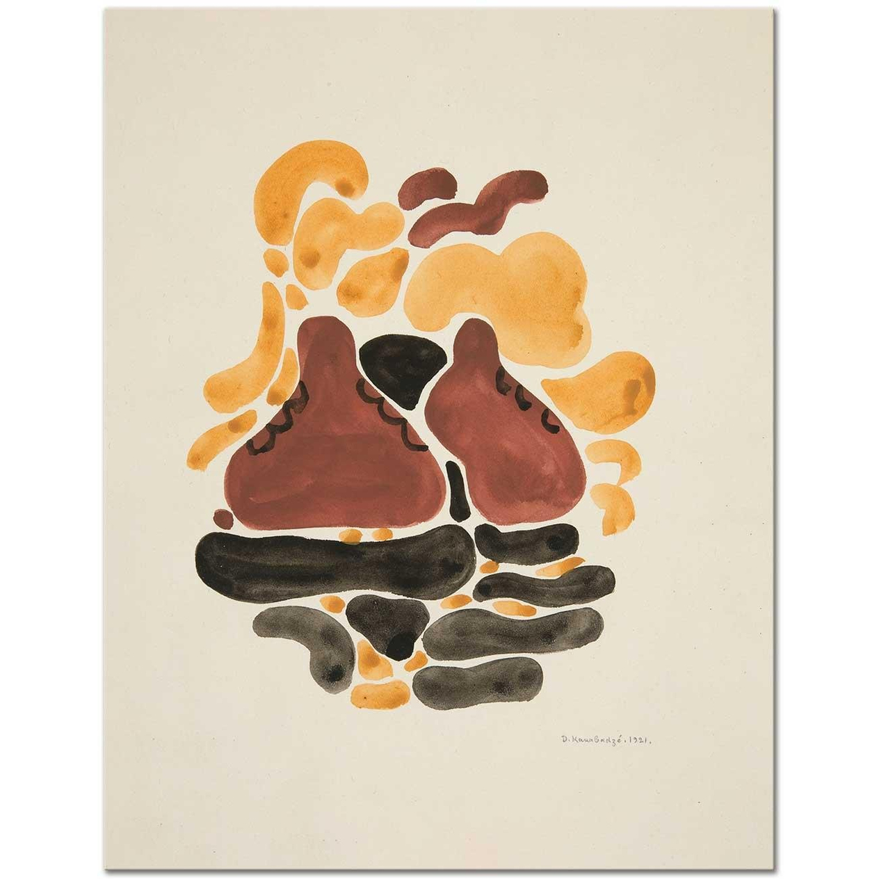 Abstraction Based On Flower Forms VI by David Kakabadze