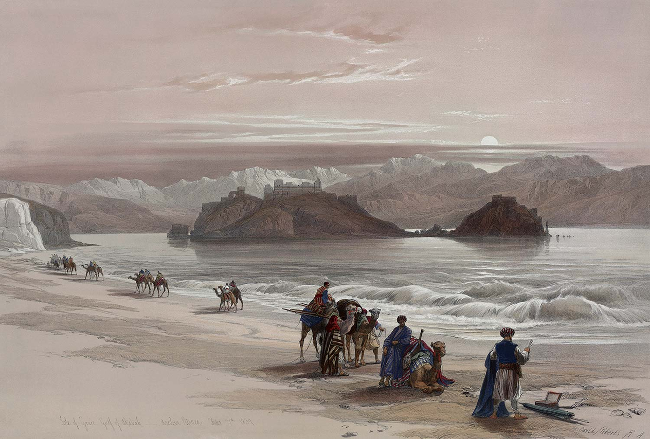 David Roberts Isle of Graia Gulf of Akabah Art Print