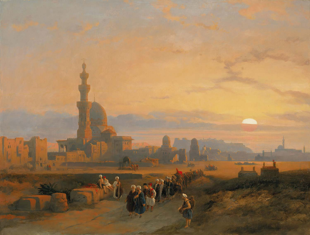 David Roberts Procession before the Tombs of the Caliphs Art Print