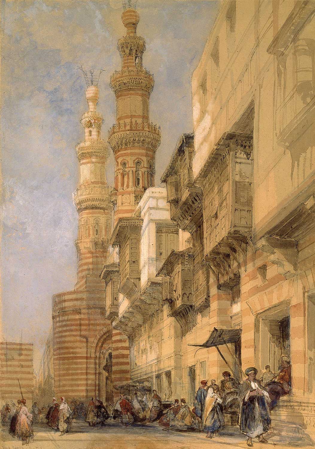 David Roberts The Gate of Metwaley Cairo Art Print