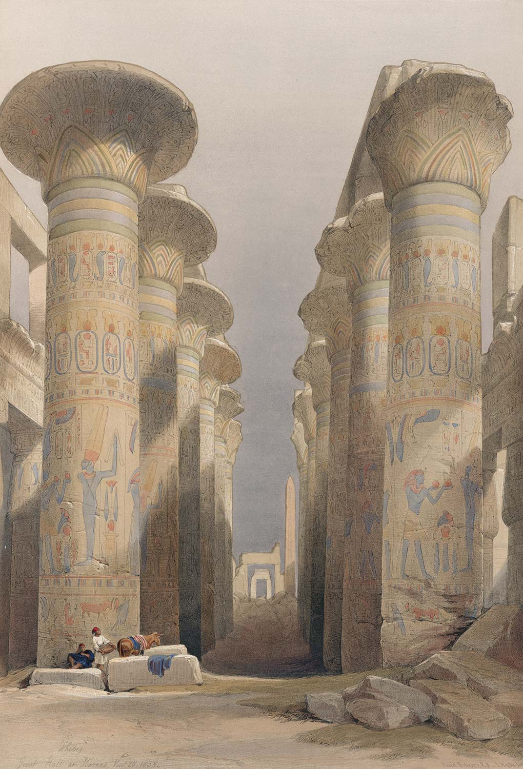 David Roberts Thebes Great Hall at Karnak Art Print