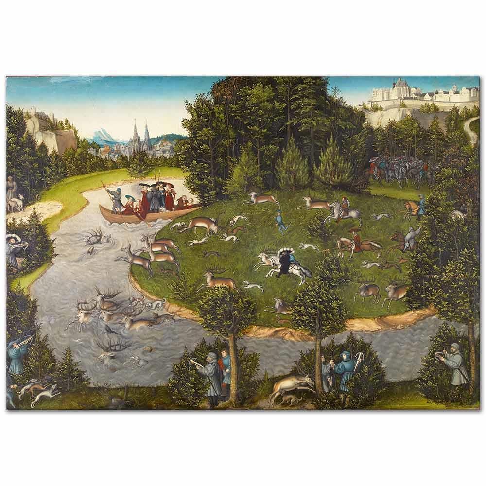 Lucas Cranach Geyik Avı Kanvas Tablo