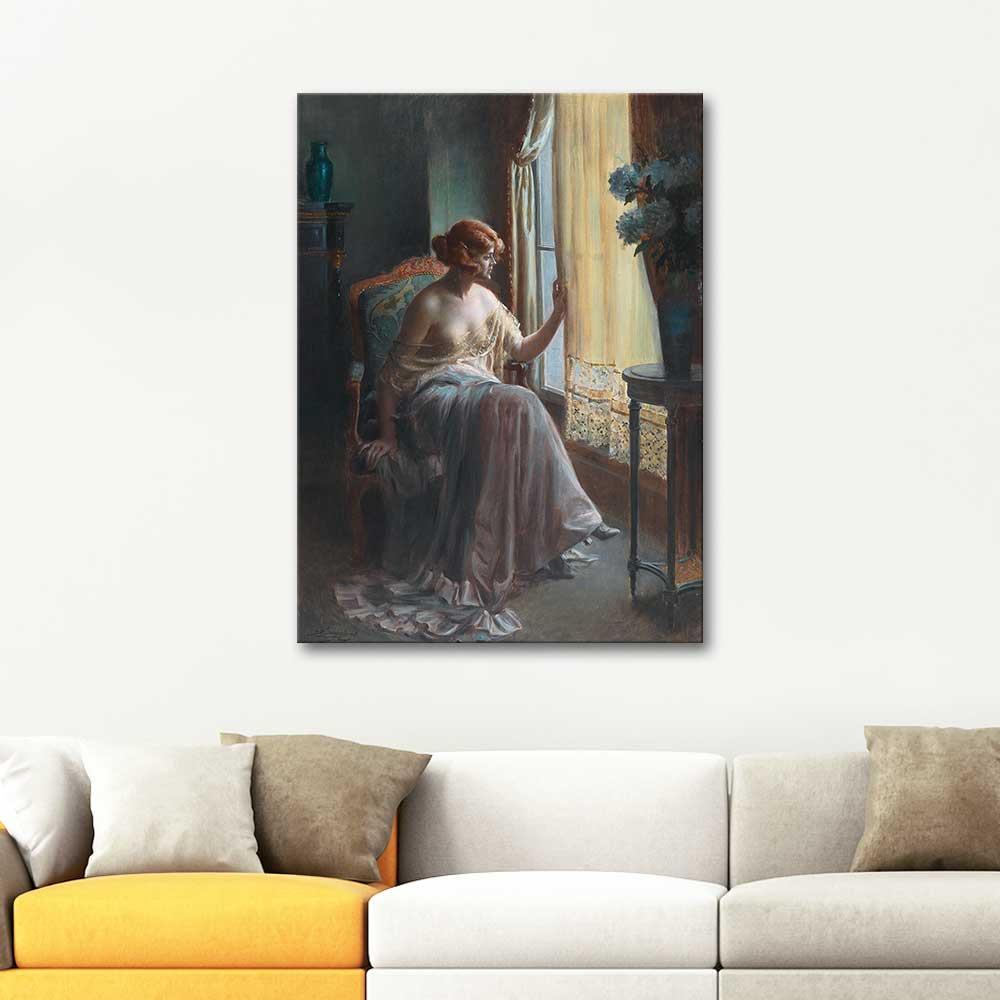 Delphin Enjolras Sabahlığı ile Kadın Kanvas Tablo