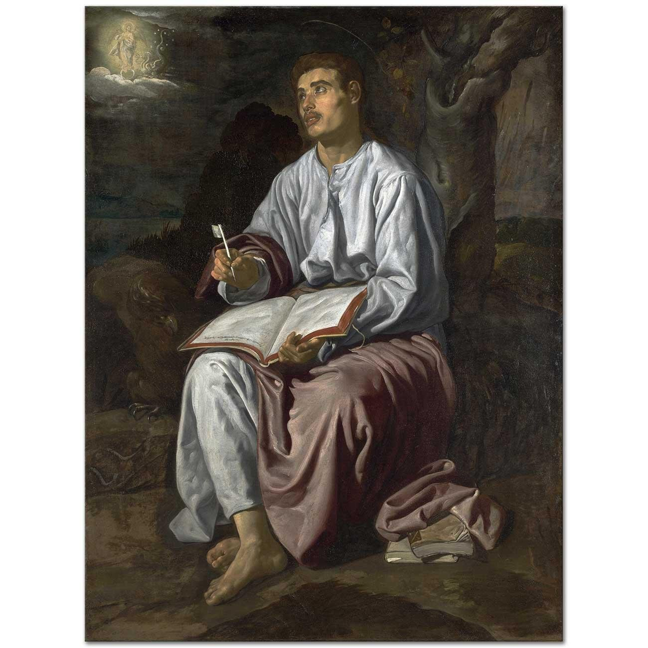 Diego Velazquez Evangelist Aziz John Patmos Adasında Kanvas Tablo
