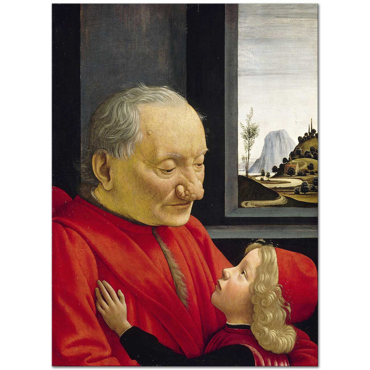 Domenico Ghirlandaio Yaşlı Adam ve Torunu Kanvas Tablo