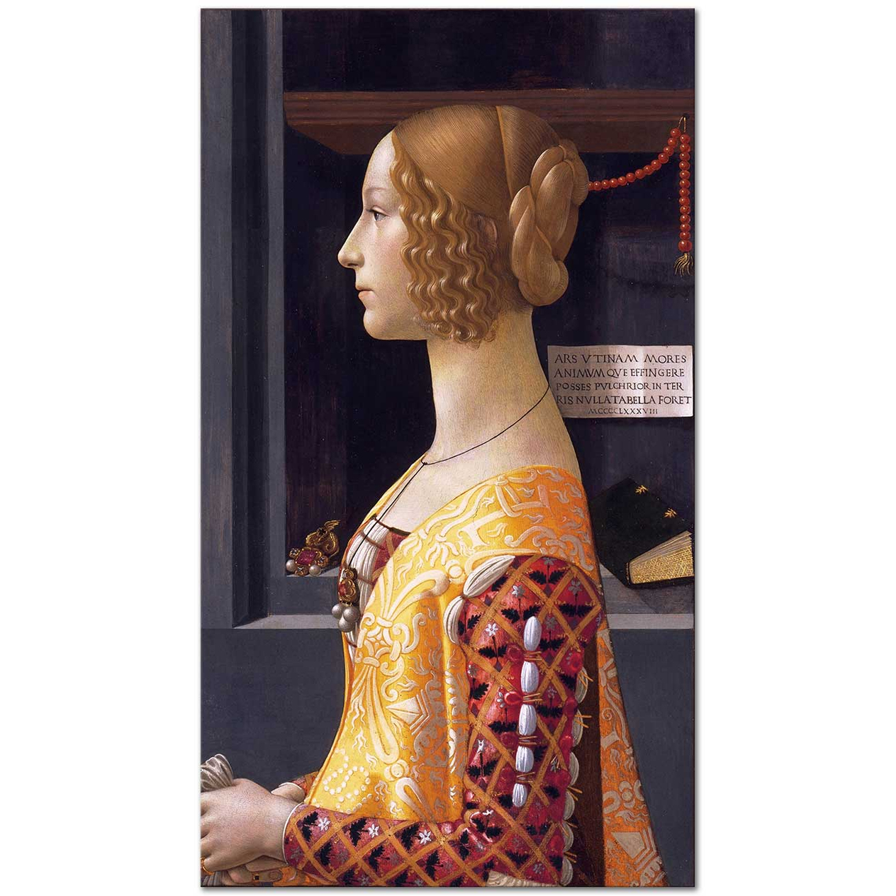 Domenico Ghirlandaio Giovanna Tornabuoni'nin Portresi Kanvas Tablo