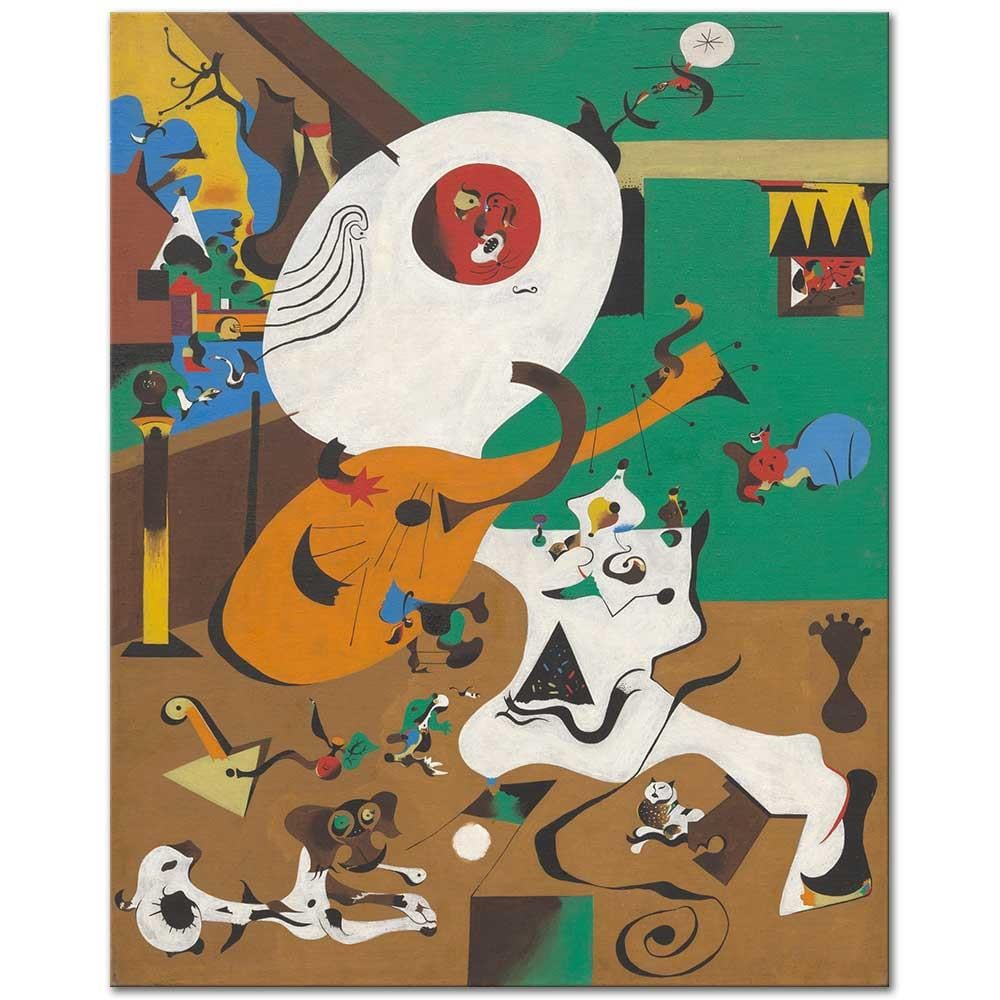 Joan Miro Hollanda'da İç Mekan Kanvas Tablo