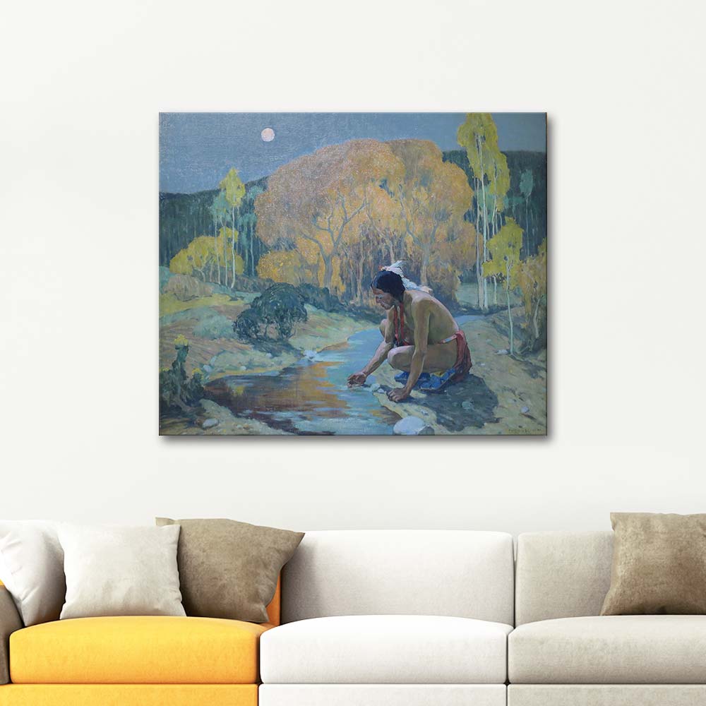 Eanger Irving Couse Autumn Moon Art Print