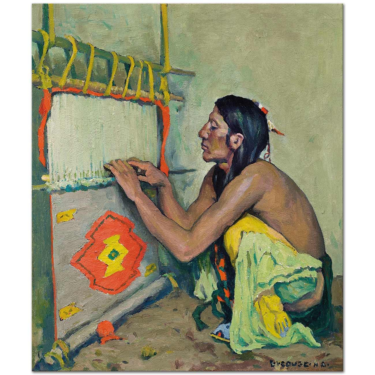 Eanger Irving Couse The Weaver Art Print