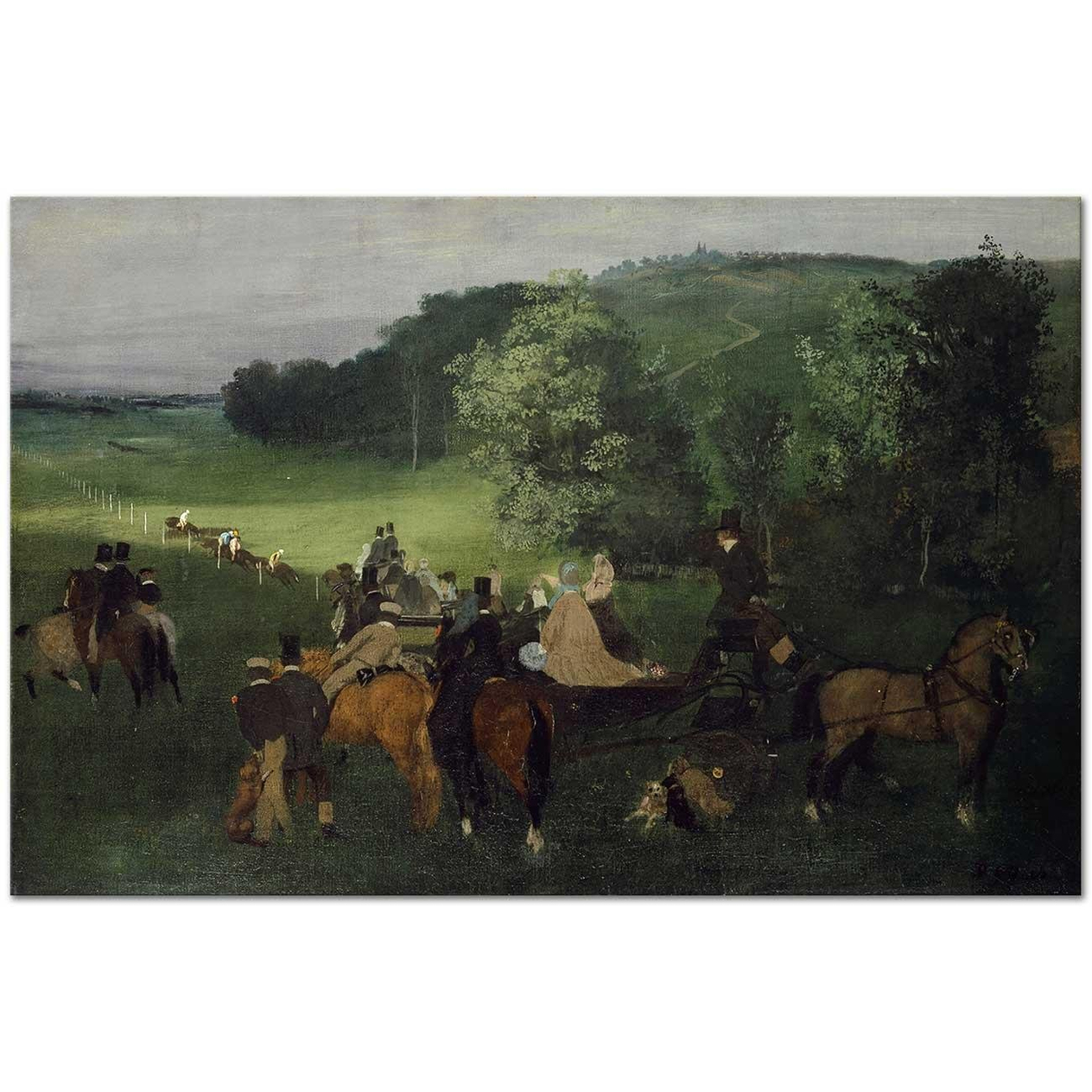 Edgar Degas At the Racecourse Art Print