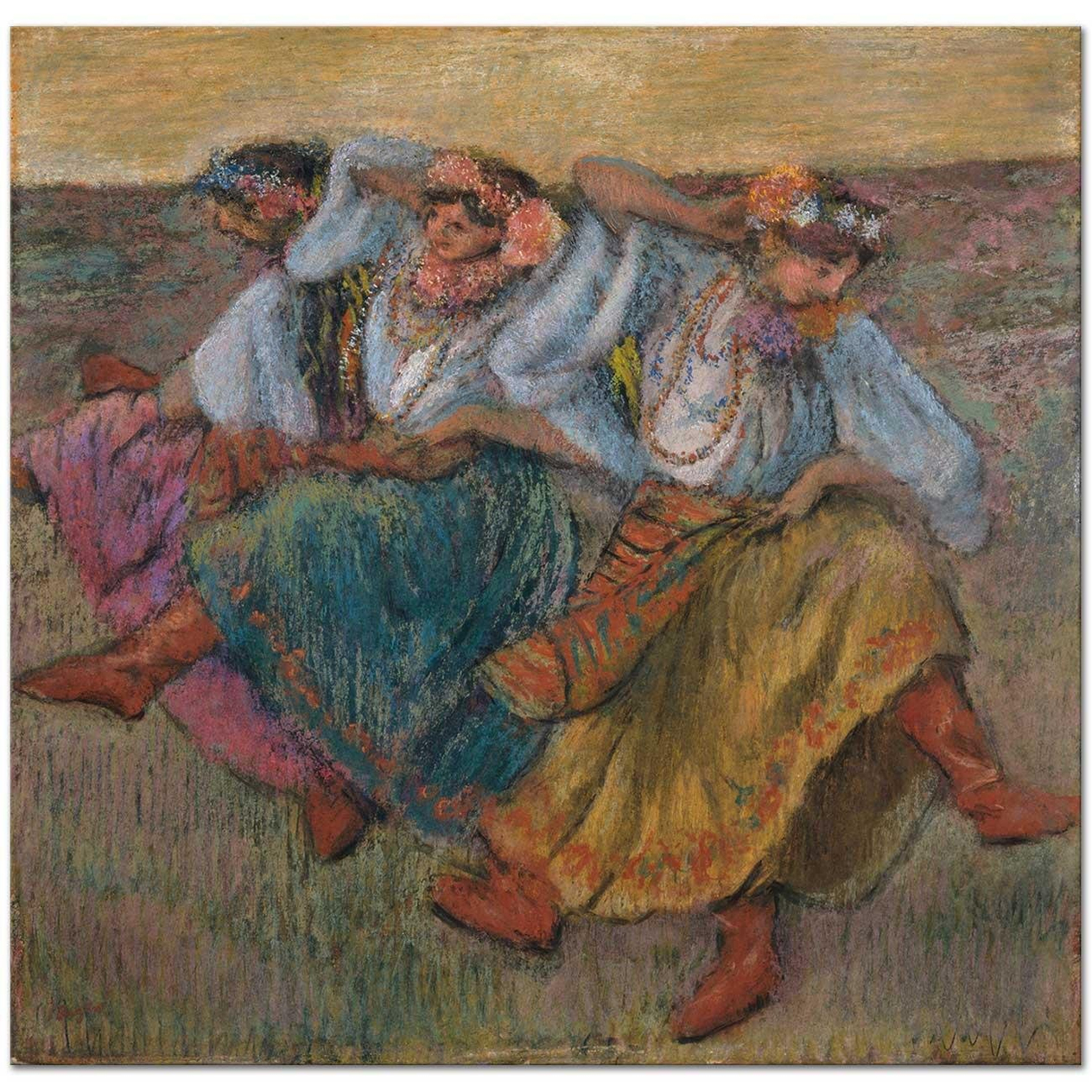 Edgar Degas Dancers in Ukrainian Dress Art Print