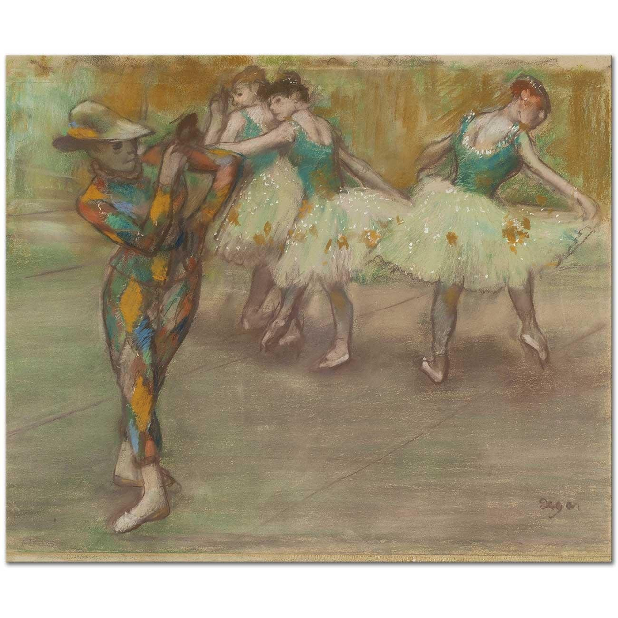 Edgar Degas Harlequin Dance Art Print