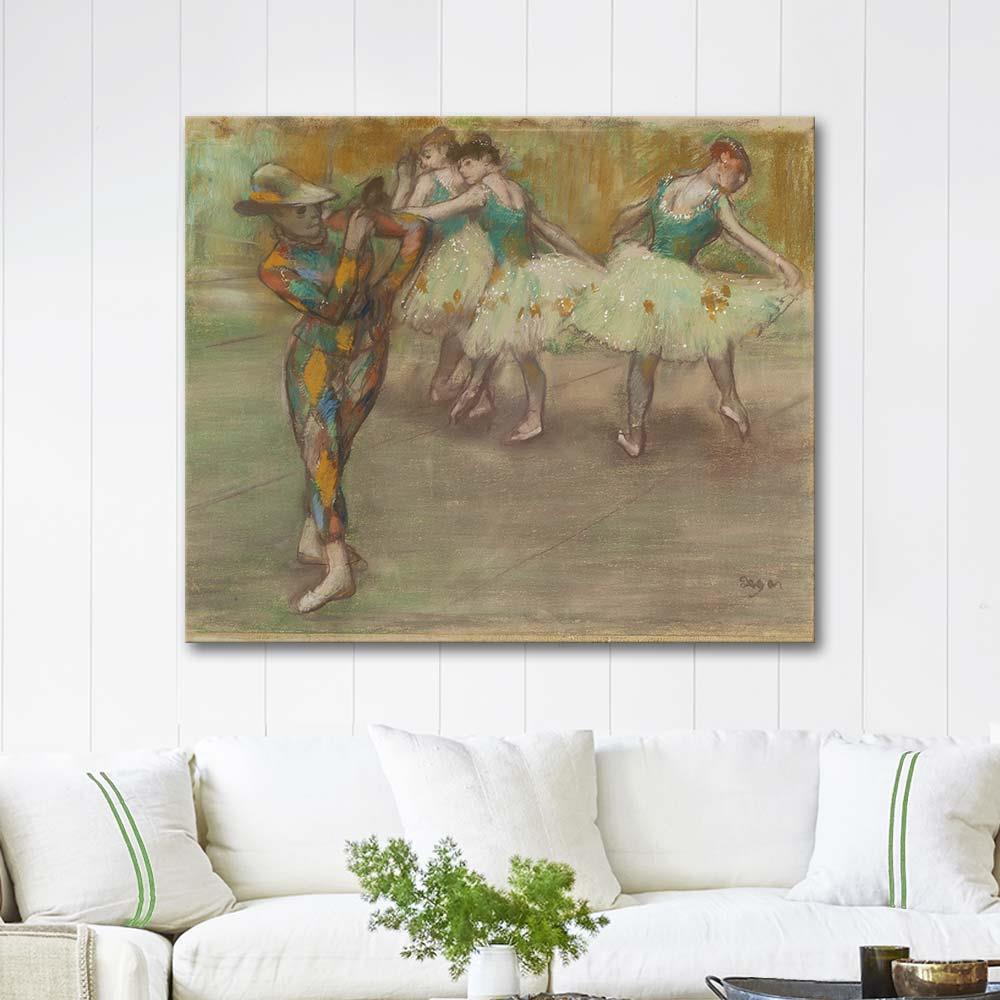 Edgar Degas Harlequin Dance Art Print