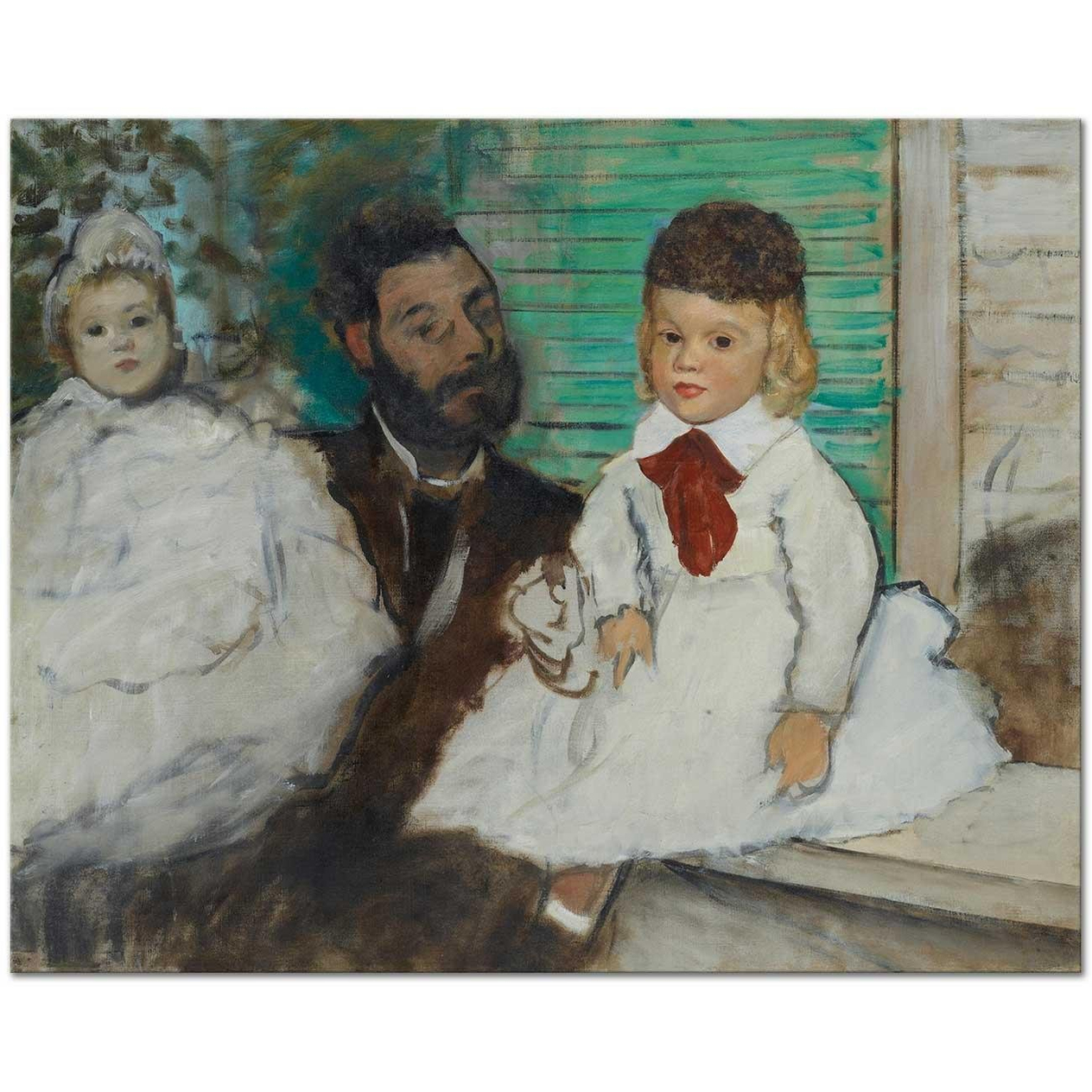 Edgar Degas Ludovic Lepic and His Daughters Art Print
