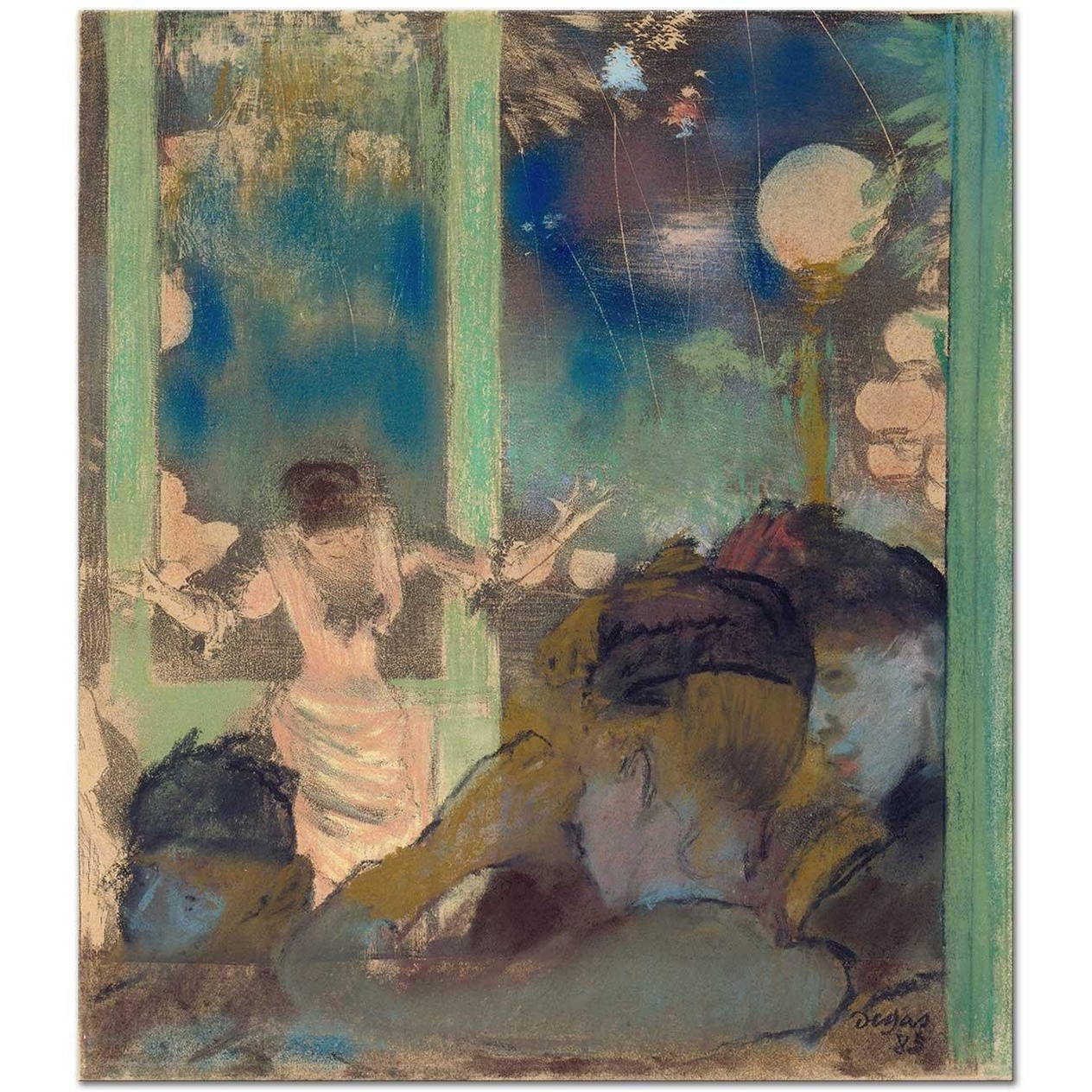 Edgar Degas Mademoiselle Bécat at the Café des Ambassadeurs Art Print