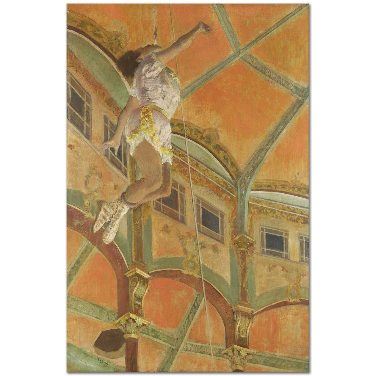 Edgar Degas Miss La La at the Cirque Fernando Art Print