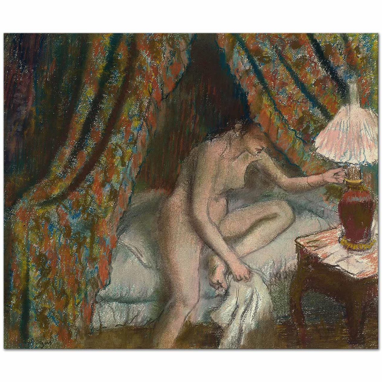 Edgar Degas Retiring Art Print