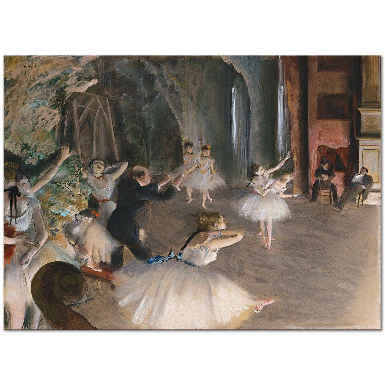 Edgar Degas The Rehearsal Onstage Art Print