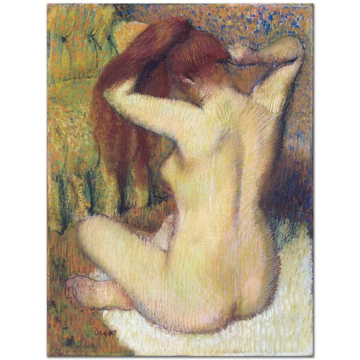 Edgar Degas Woman Combing her Hair Art Print