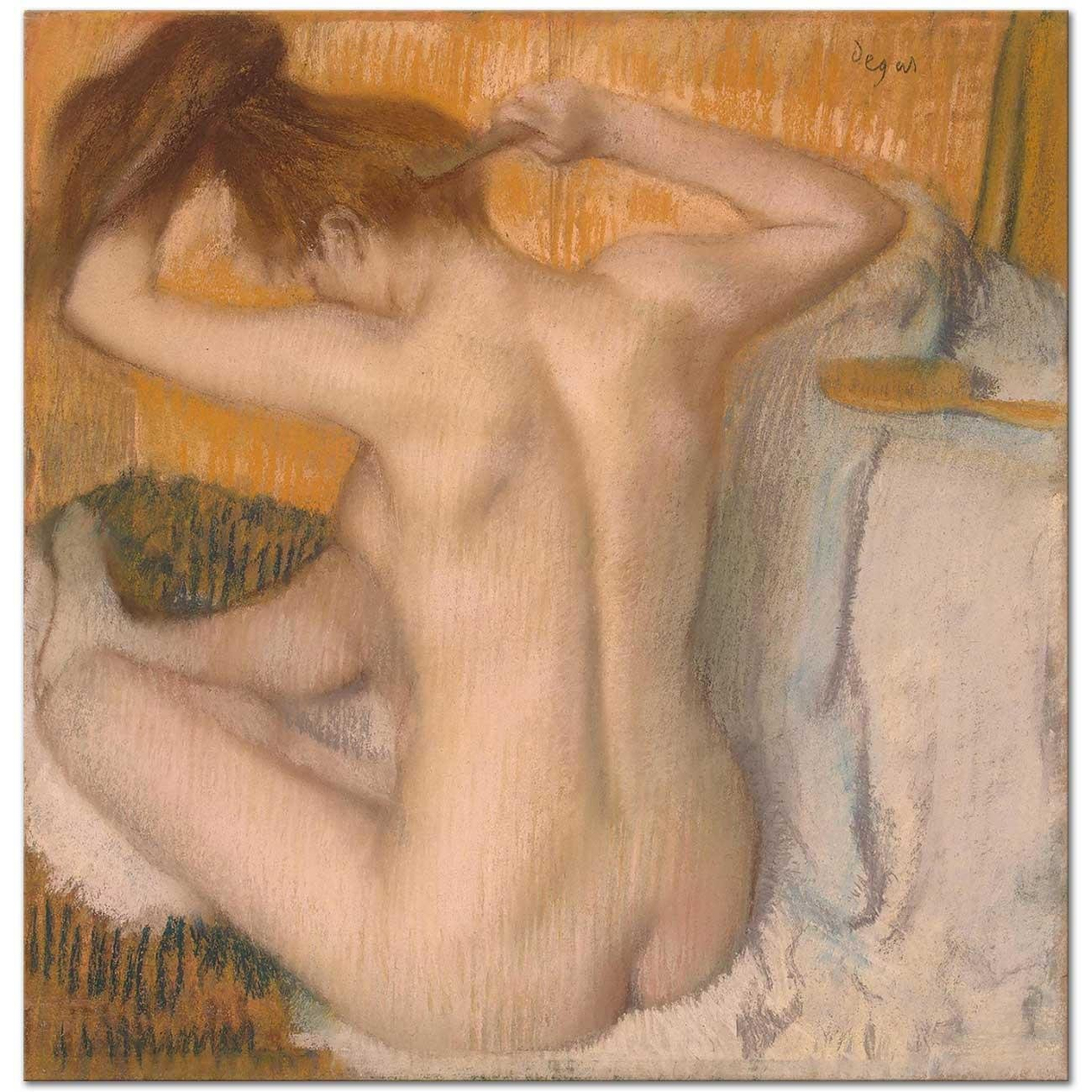 Edgar Degas Woman Combing Her Hair Art Print