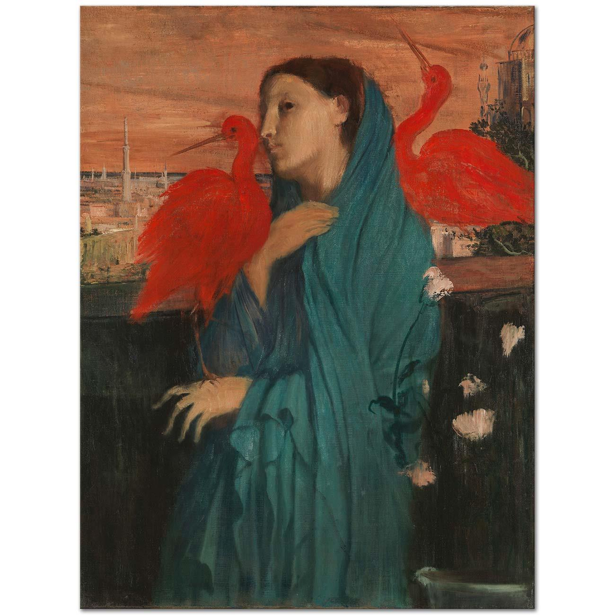 Edgar Degas Young Woman with Ibis Art Print