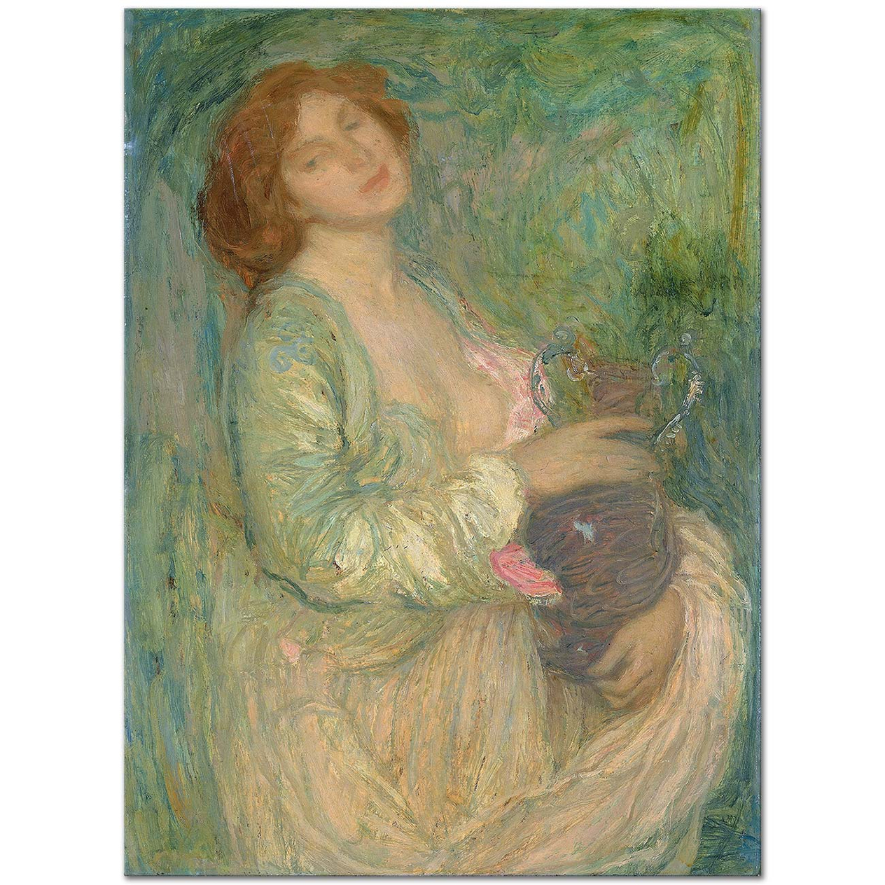 Edmond Francois Aman-Jean Woman with Vase Art Print