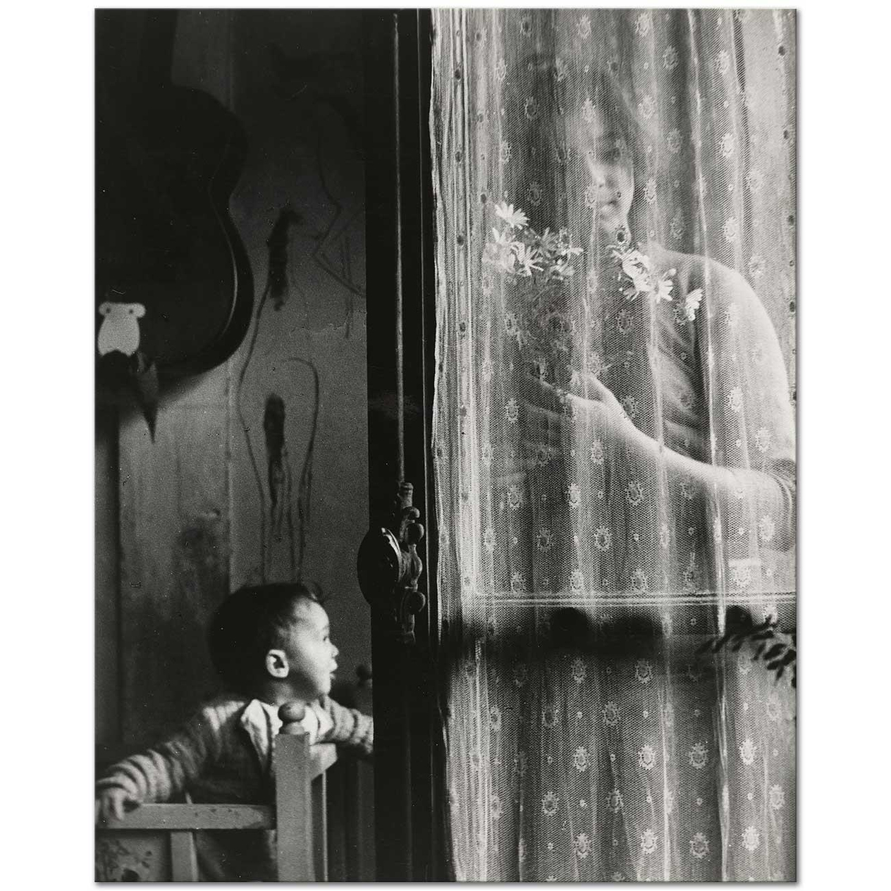 Edouard Boubat Anne ve Çocuğu Kanvas Tablo