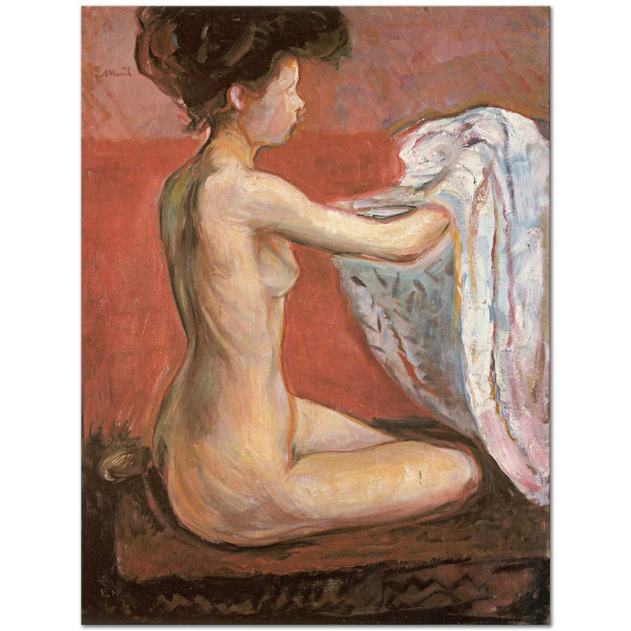 Edvard Munch Giyinen Nü Model Kanvas Tablo