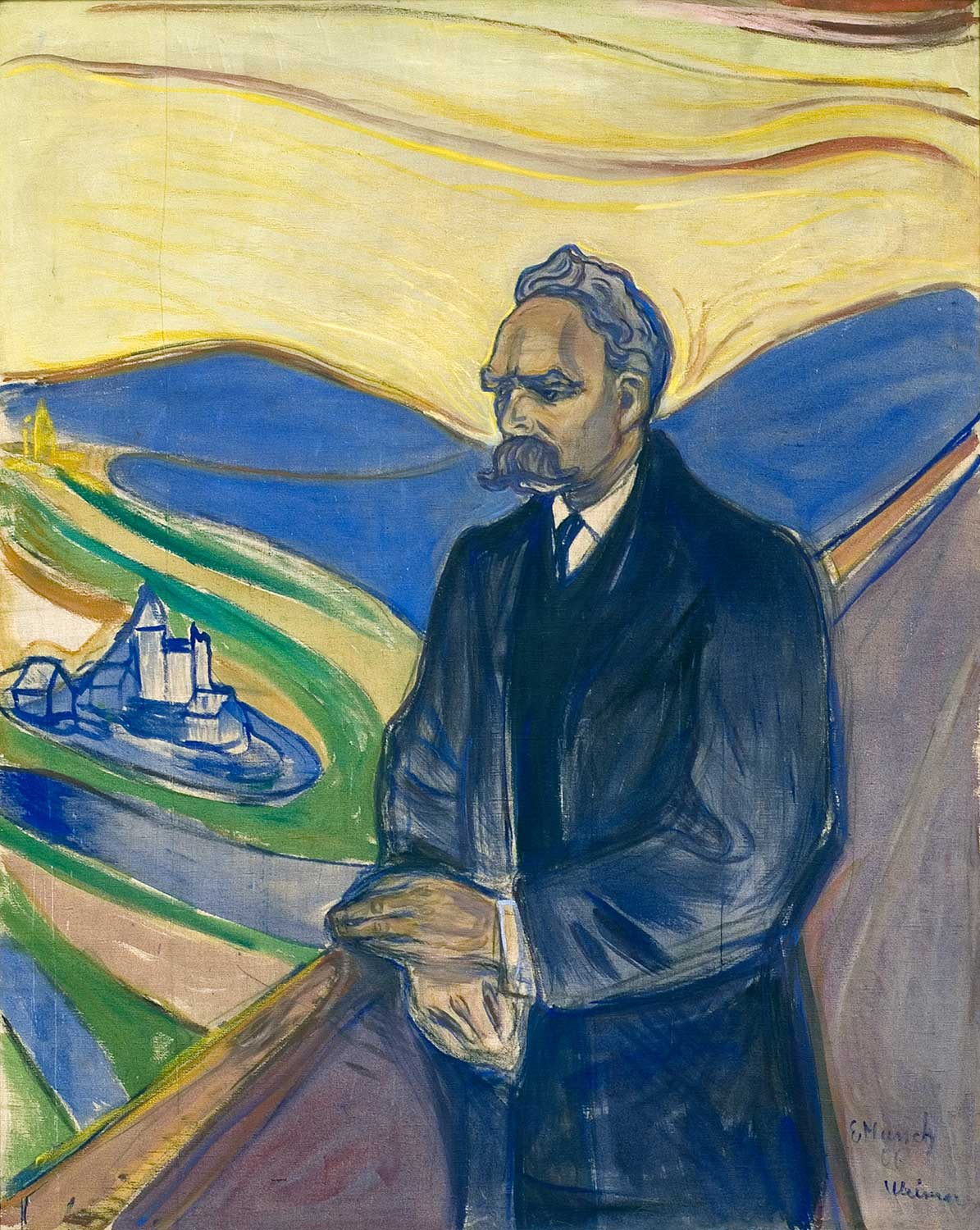 Edvard Munch Portrait of Friedrich Nietzsche Art Print