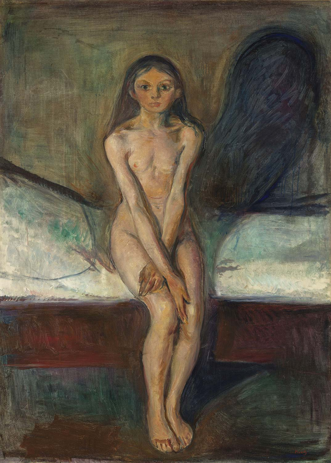 Edvard Munch Puberty Art Print