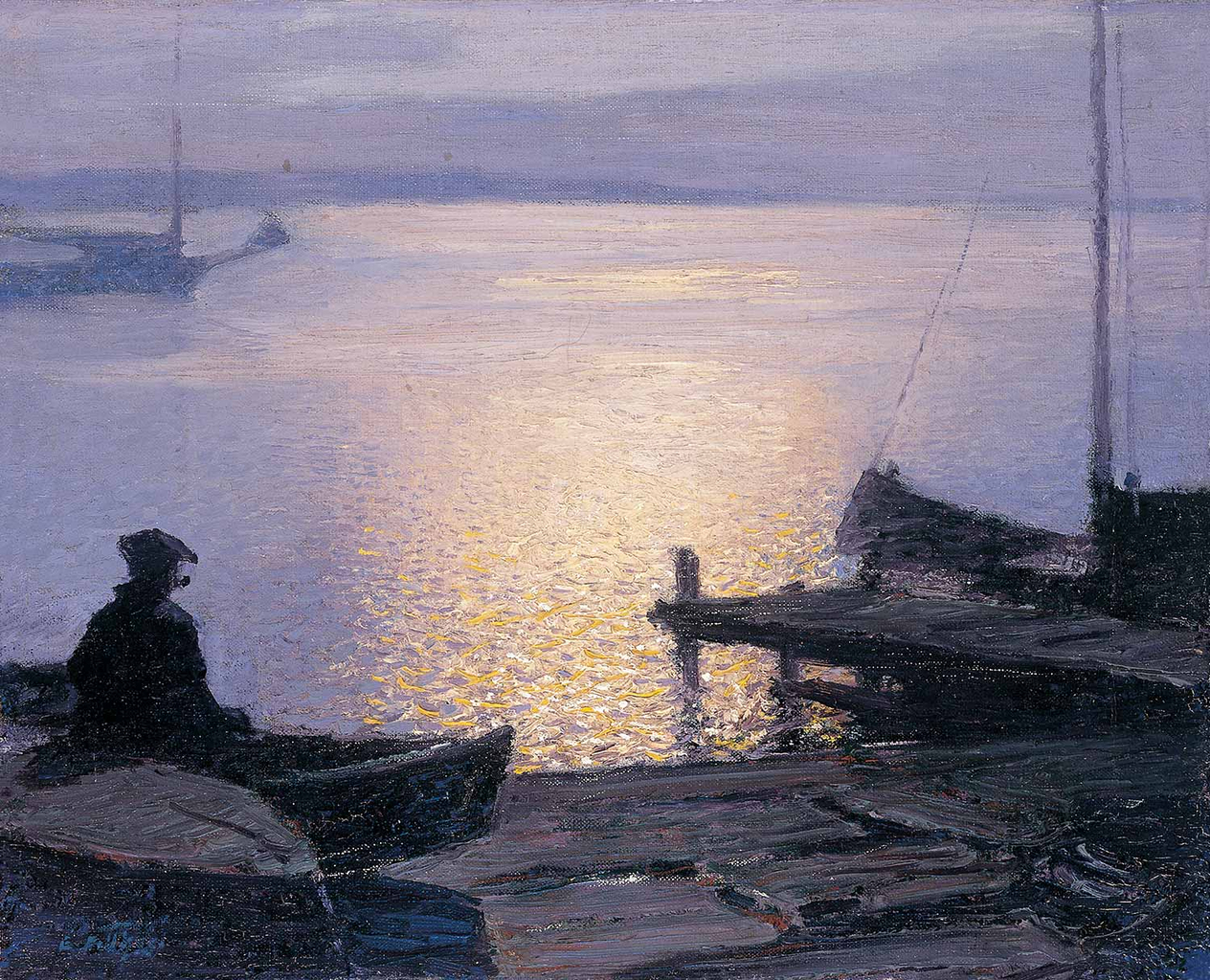 Edward Henry Potthast Along the Mystic River Art Print