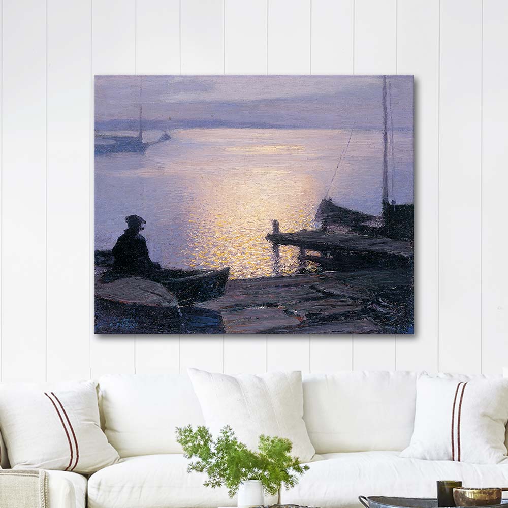 Edward Henry Potthast Along the Mystic River Art Print