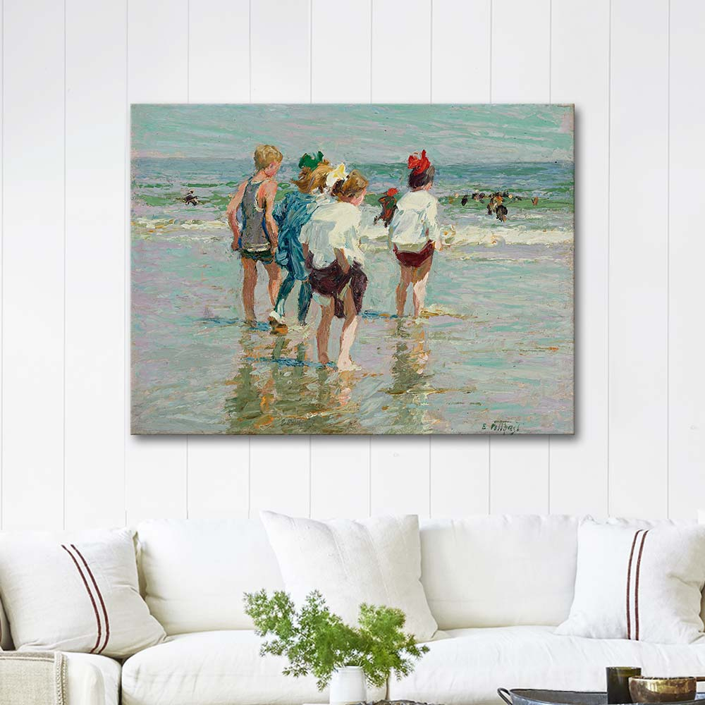 Edward Henry Potthast Summer Day, Brighton Beach Art Print