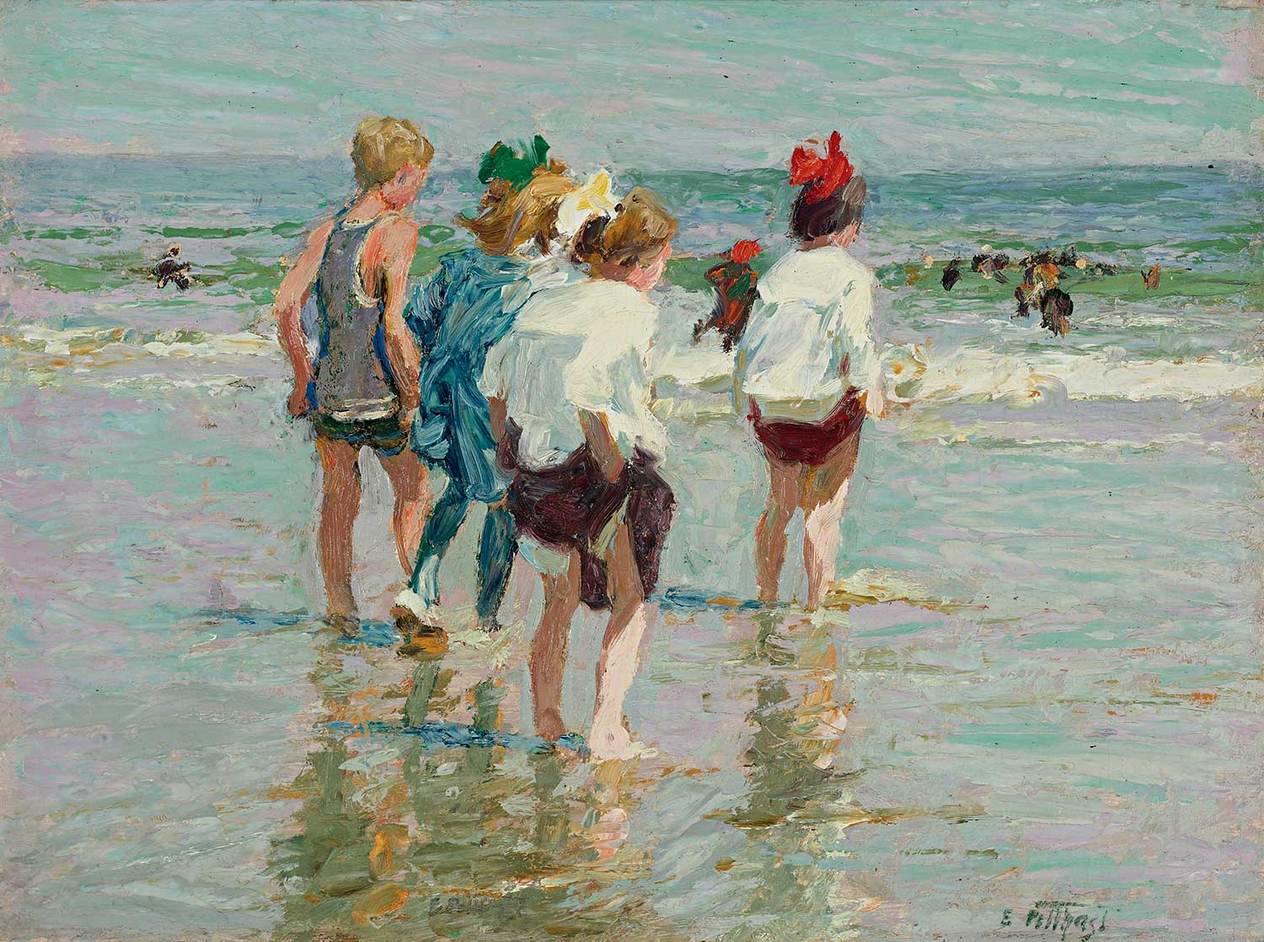 Edward Henry Potthast Summer Day, Brighton Beach Art Print