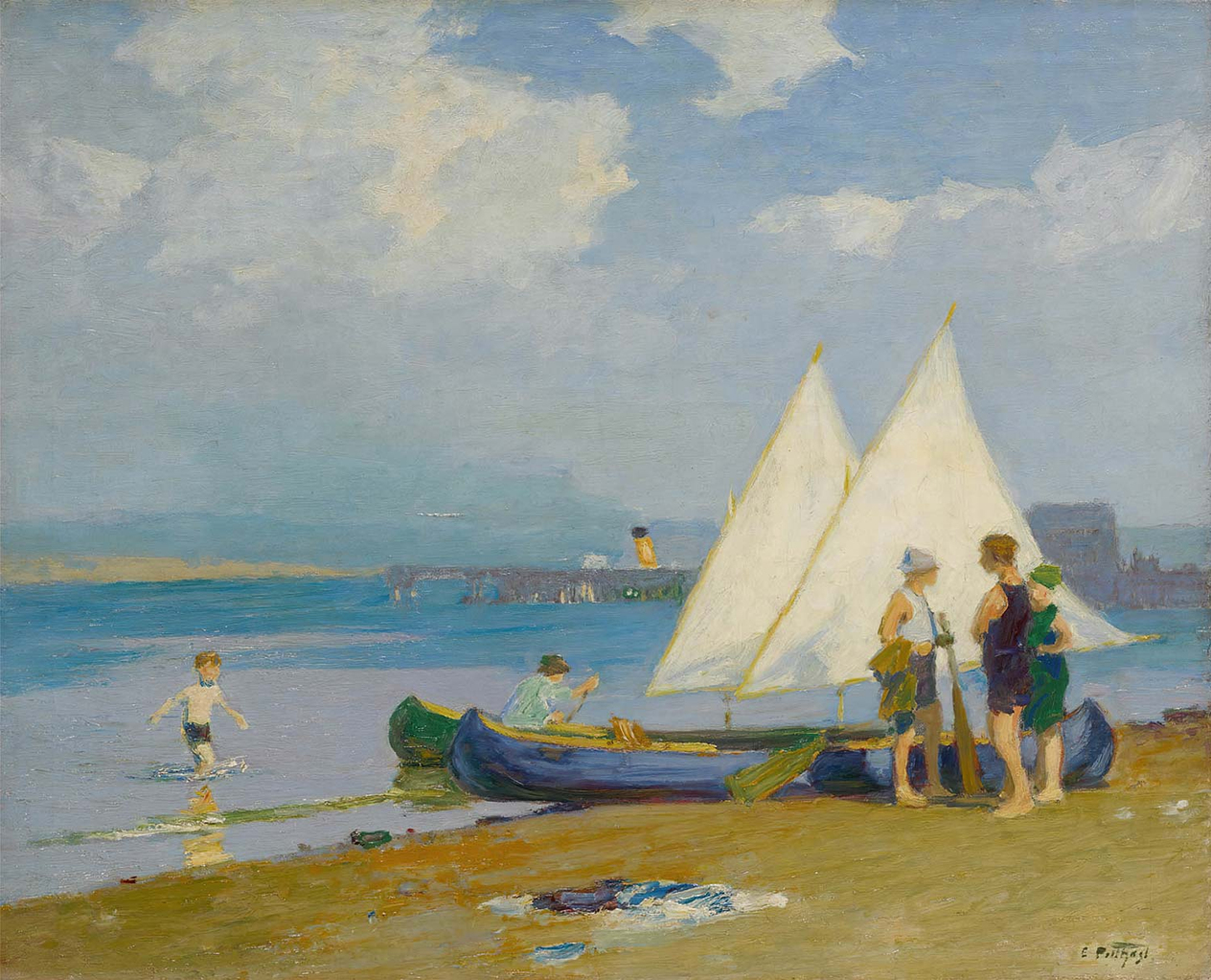 Edward Henry Potthast The Conference Art Print