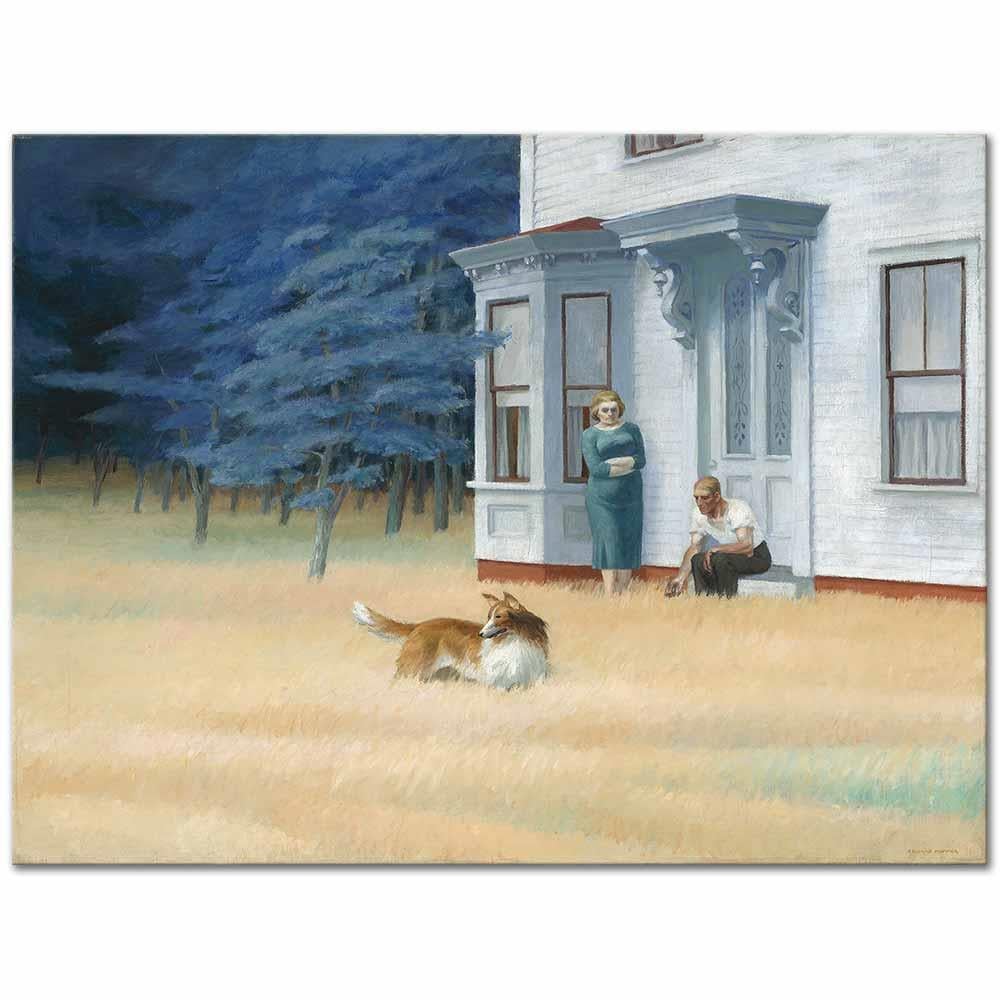 Edward Hopper Cape Code'da Akşam Kanvas Tablo