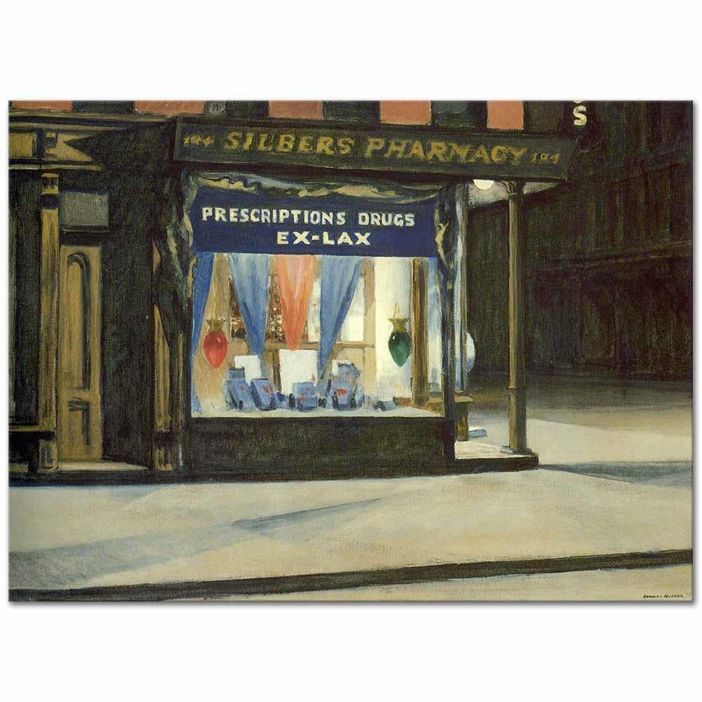 Edward Hopper Eczane Kanvas Tablo
