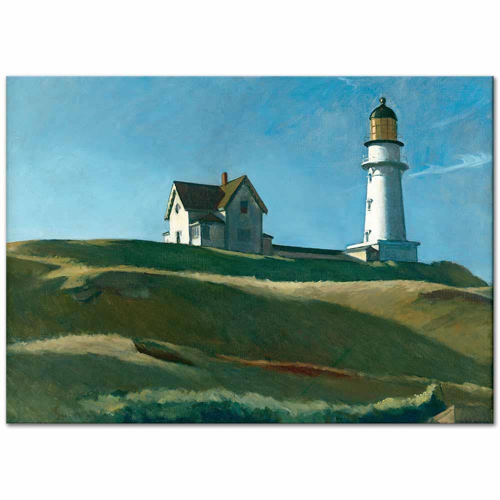 Edward Hopper Deniz Feneri Tepesi Kanvas Tablo