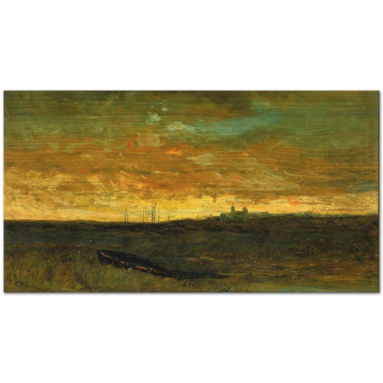 Edward Mitchell Bannister Sunset Scene Art Print