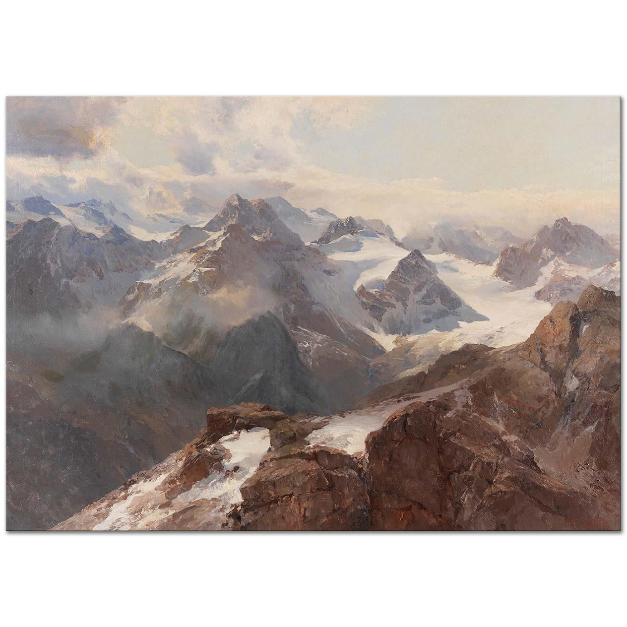 Edward Theodore Compton Sylvretta Vom Grossen Maderer Art Print