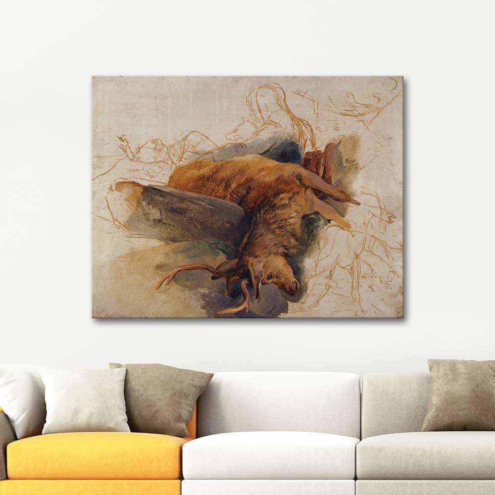 Edwin Henry Landseer Ölü Geyik Kanvas Tablo