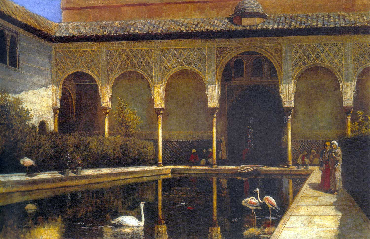 Edwin Lord Weeks Elhamra Sarayı Kanvas Tablo