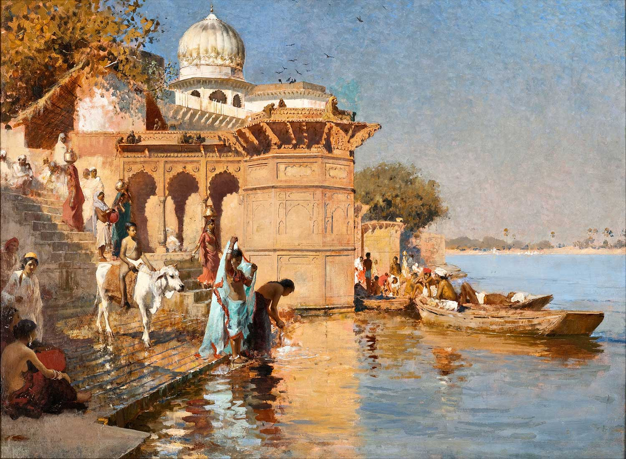 Edwin Lord Weeks Ganj Kıyısı Kanvas Tablo