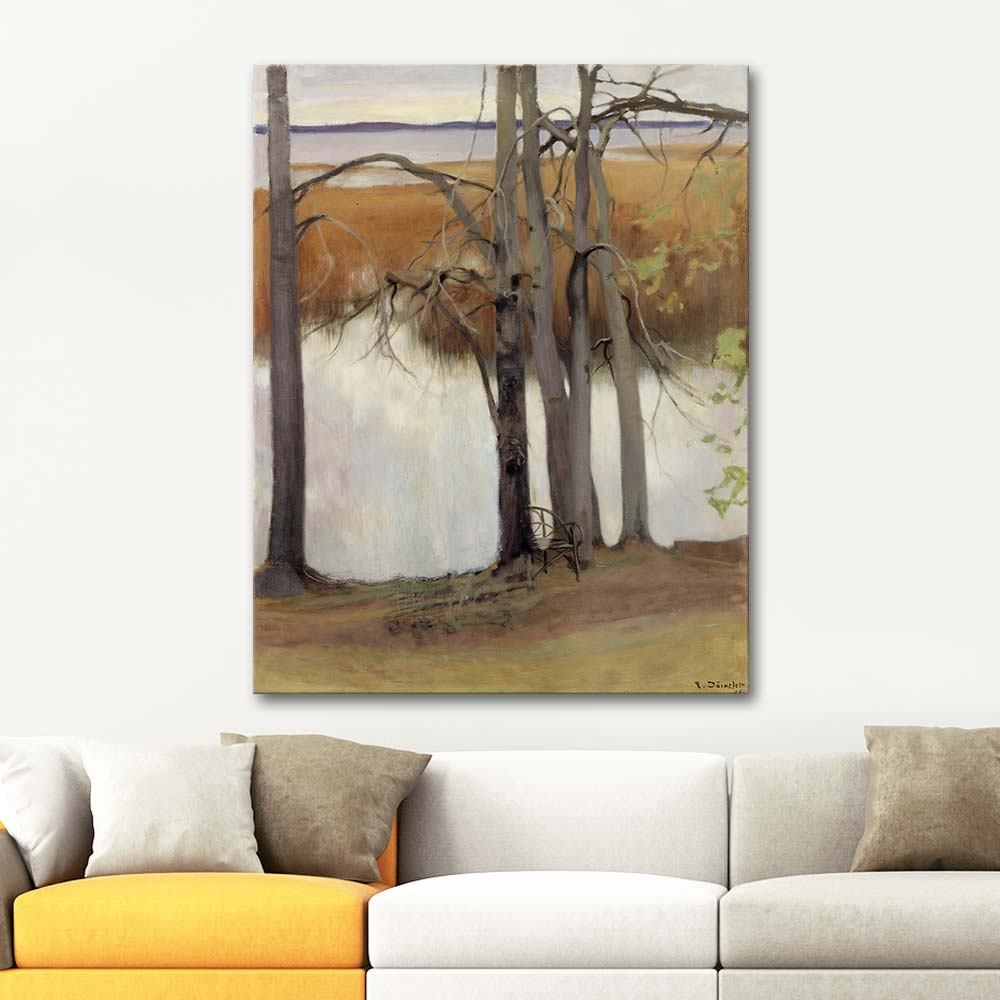 Eero Järnefelt Lake Shore With Reeds Art Print