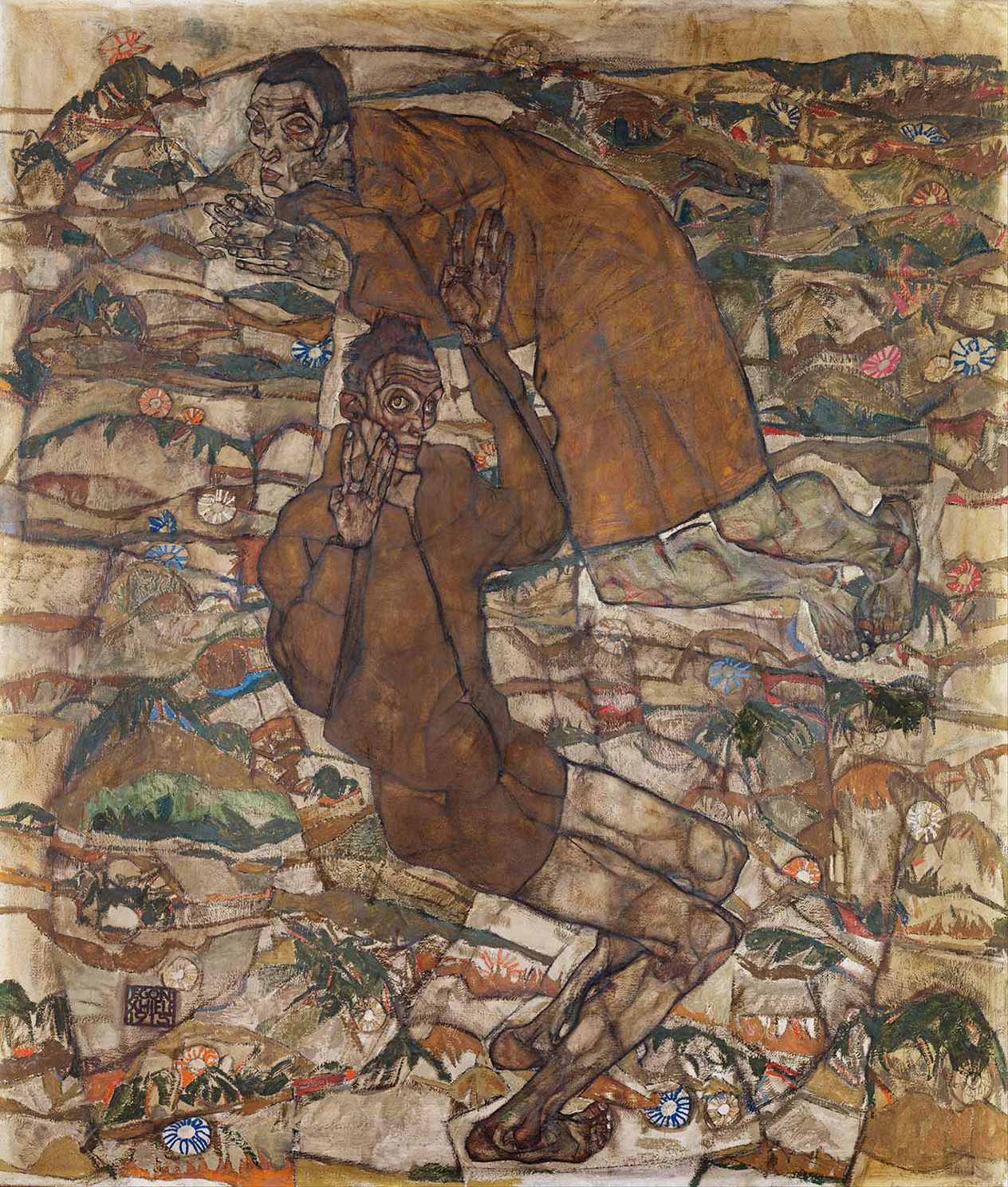 Egon Schiele Levitation (The Blind II) Art Print