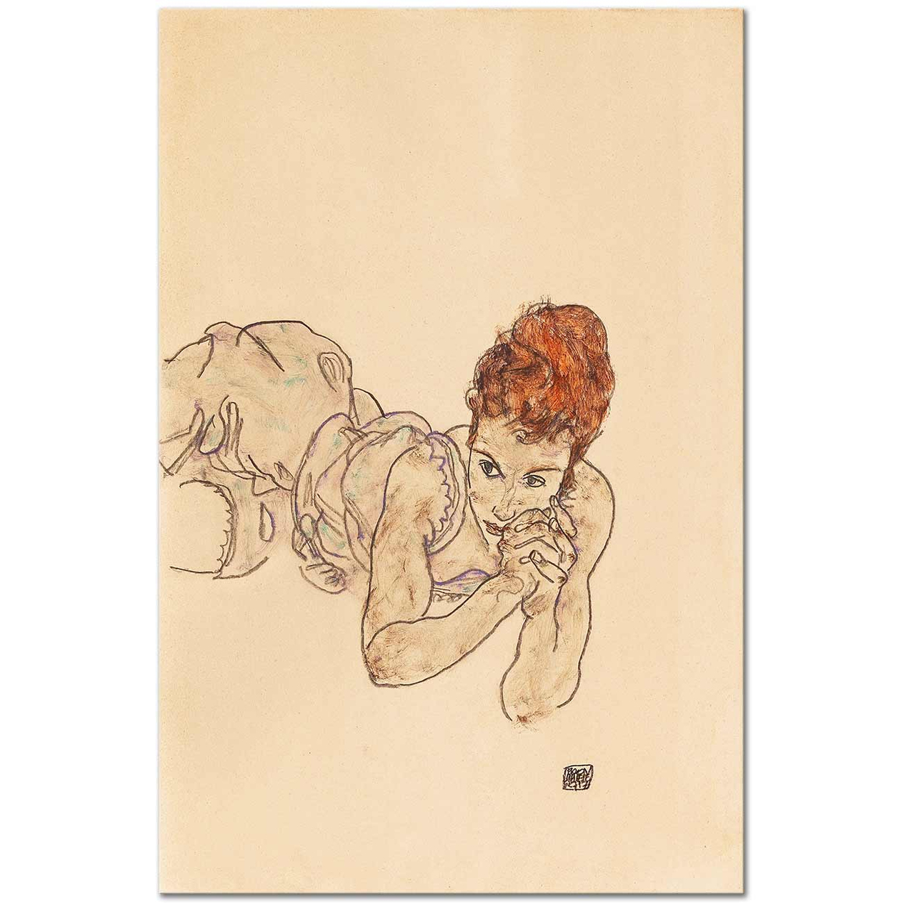 Egon Schiele Lying Woman Art Print