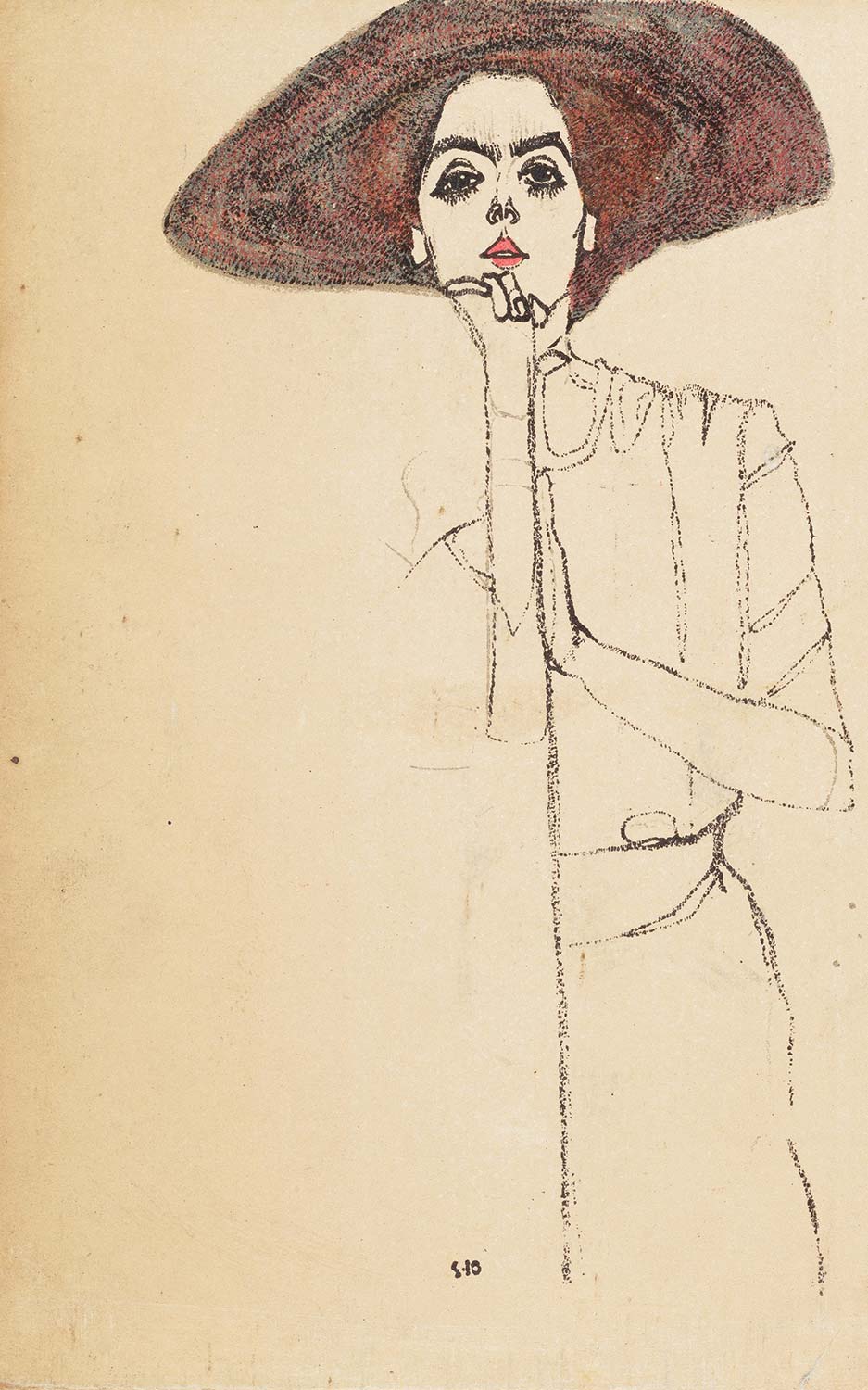 Egon Schiele Portrait of a Woman Art Print