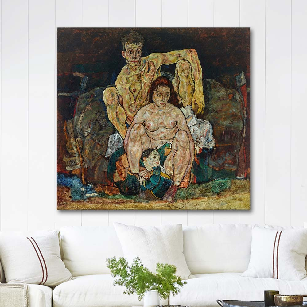 Egon Schiele The Family Art Print