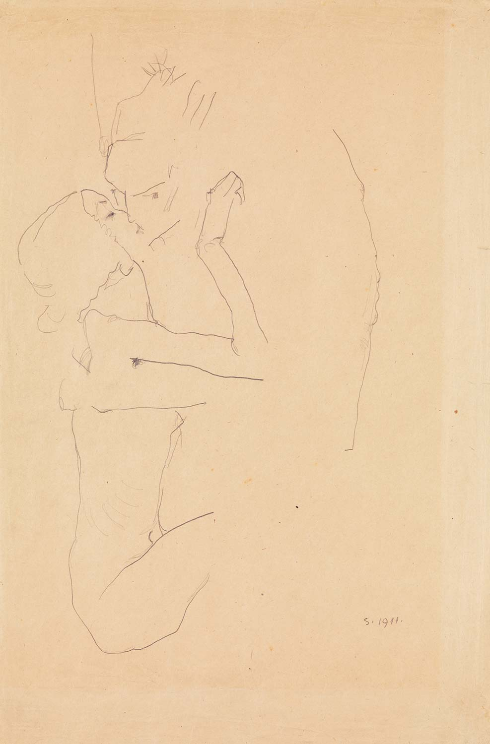 Egon Schiele The Kiss Art Print